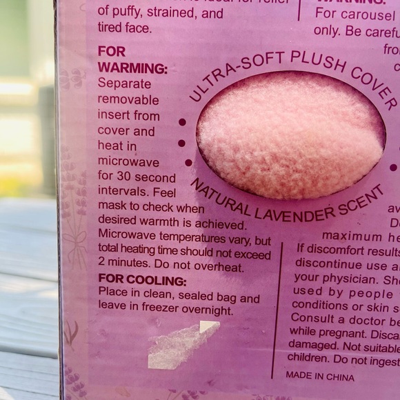 Aromatherapy Face Mask Towel Heat or Cool NWT - Picture 6 of 10